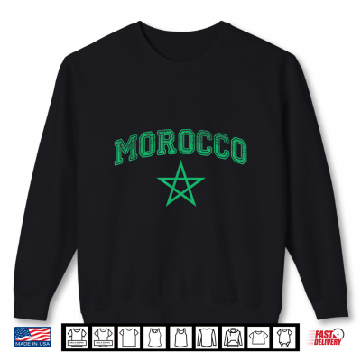 Sweatshirt Morocco Flag Vintage Men Women Kids Shirt
