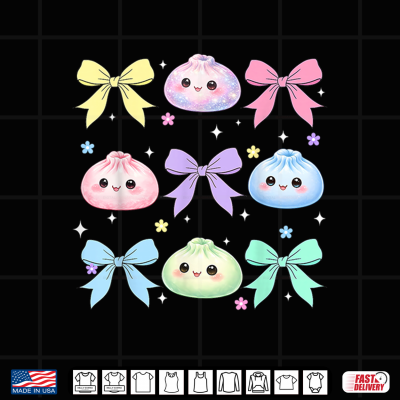 Design Kawaii Dumpling Cute Pastel Anime Dumpling Lovers Kids Girl Shirt