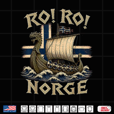 Ro Ro Norge Viking Longship Norwegian Flag Scandinavian Shirt 4 Design RO RO Norge Viking Longship Norwegian Flag Scandinavian Shirt