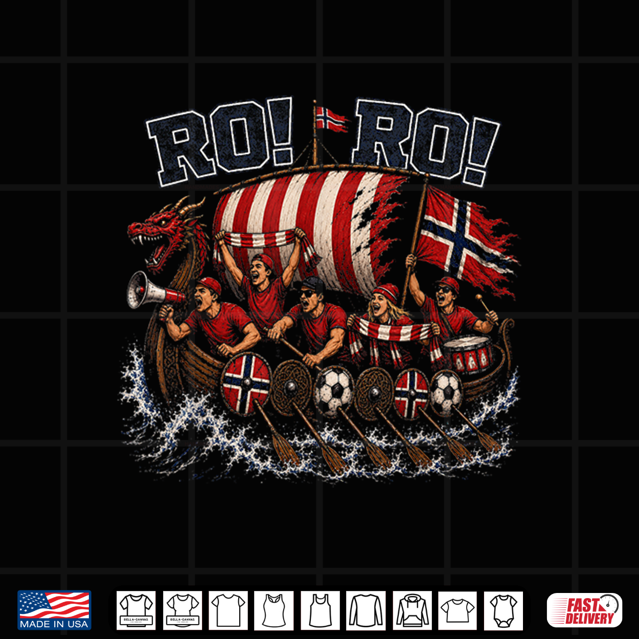 Ro Ro Norway Soccer Fan Chant Viking Row Supporter Vintage Shirt Ro Ro Norway Soccer Fan Chant Viking Row Supporter Vintage Shirt