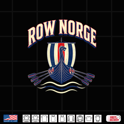 Design Row Norge Norwegian Viking Ship Norway Rowing Boat Pride Shirt