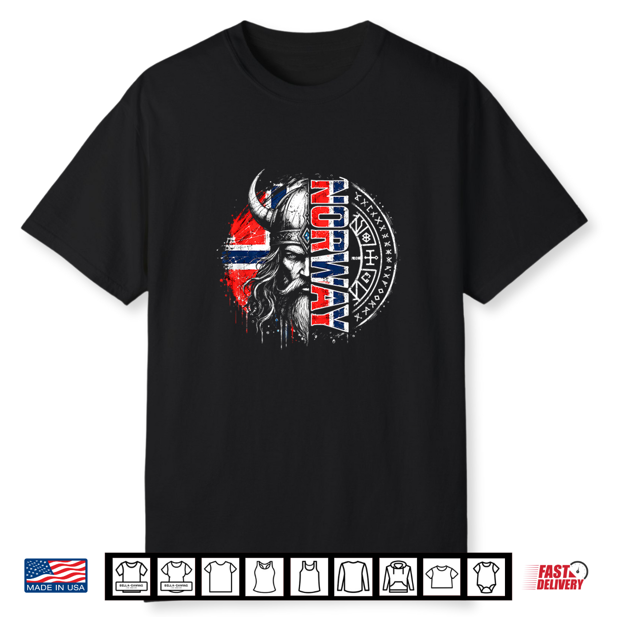 Vintage Norway Shirt With Norwegian Flag And Norge Gift Shirt