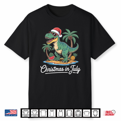 Christmas In July Men Boys Toddler T Rex Dinosaur Shirt