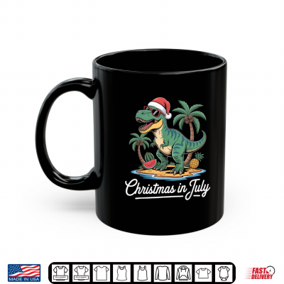 Mug Christmas in July Men Boys Toddler T Rex Dinosaur Shirt