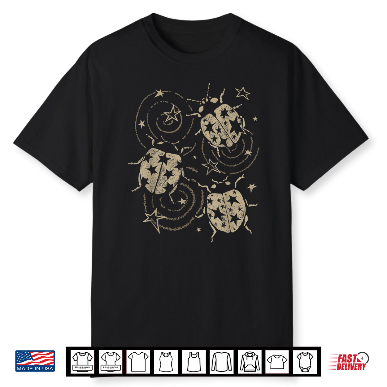 Grunge 2000S Ladybug Y2K Cute Alt 90S Vintage Star Dots Teen Shirt Grunge 2000S Ladybug Y2K Cute Alt 90S Vintage Star Dots Teen Shirt