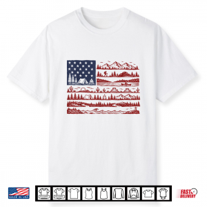 National Parks American Flag Patriotic July 4Th Mountain Shirt