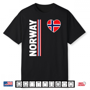 Norway Flag Heart Pride Nordic Patriotic Norge Shirt