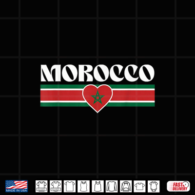 Design Morocco Maroc Moroccan Flag Shirt