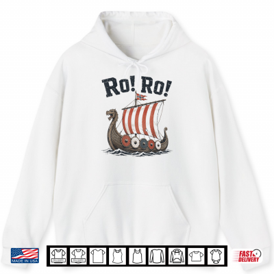 Hoodie Ro Ro Norway Viking Ship Heia Norge Soccer Fan Vintage Shirt