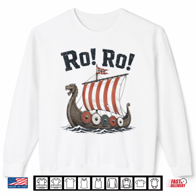 Sweatshirt Ro Ro Norway Viking Ship Heia Norge Soccer Fan Vintage Shirt
