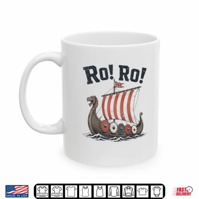 Mug Ro Ro Norway Viking Ship Heia Norge Soccer Fan Vintage Shirt