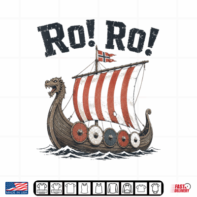 Design Ro Ro Norway Viking Ship Heia Norge Soccer Fan Vintage Shirt