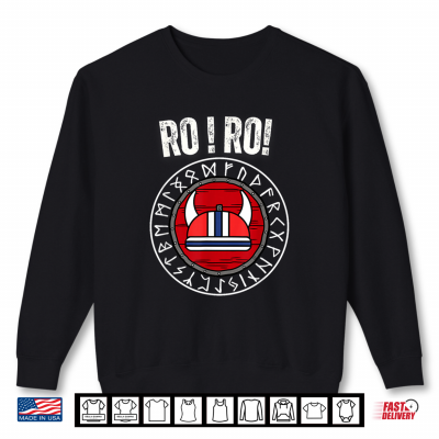 Sweatshirt Ro Ro Norway Viking Ship Norwegian Soccer Football Fan Shirt