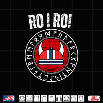 Design Ro Ro Norway Viking Ship Norwegian Soccer Football Fan Shirt