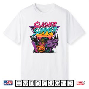Vintage Summerween Slasher Summer Spooky Camp Halloween Cute Shirt