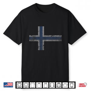 Vintage Grunge Flag Of Norway Norge Norwegian Shirt