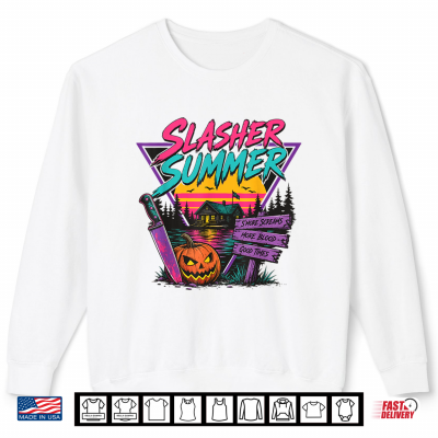 Vintage Summerween Slasher Summer Spooky Camp Halloween Cute Shirt 2 Sweatshirt Vintage Summerween Slasher Summer Spooky Camp Halloween Cute Shirt