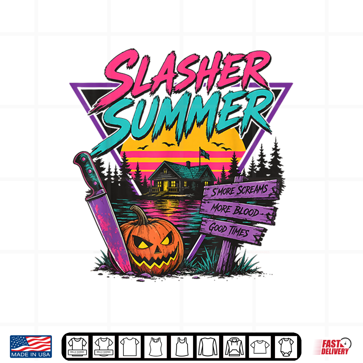 Vintage Summerween Slasher Summer Spooky Camp Halloween Cute Shirt Vintage Summerween Slasher Summer Spooky Camp Halloween Cute Shirt
