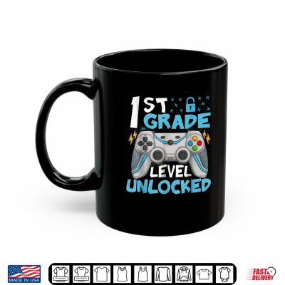 Mug 1st Grade Level Unlocked Gamer Back to School Shirt