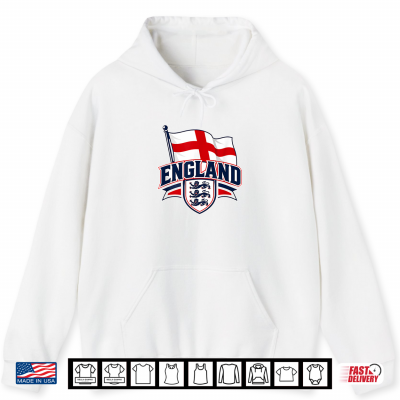 Hoodie England Flag Vintage Shirts for Men Women Kids Patriotic Shirt