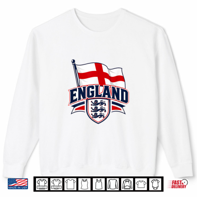 Sweatshirt England Flag Vintage Shirts for Men Women Kids Patriotic Shirt