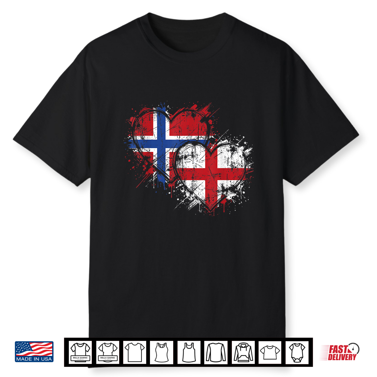 Half Norwegian Half English Flag Roots Vintage Pride Hearts Shirt Half Norwegian Half English Flag Roots Vintage Pride Hearts Shirt