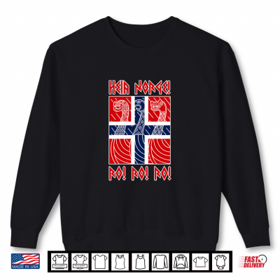 Sweatshirt Heia Norge Ro Ro Nordic Viking Ships Norwegian Pride Shirt
