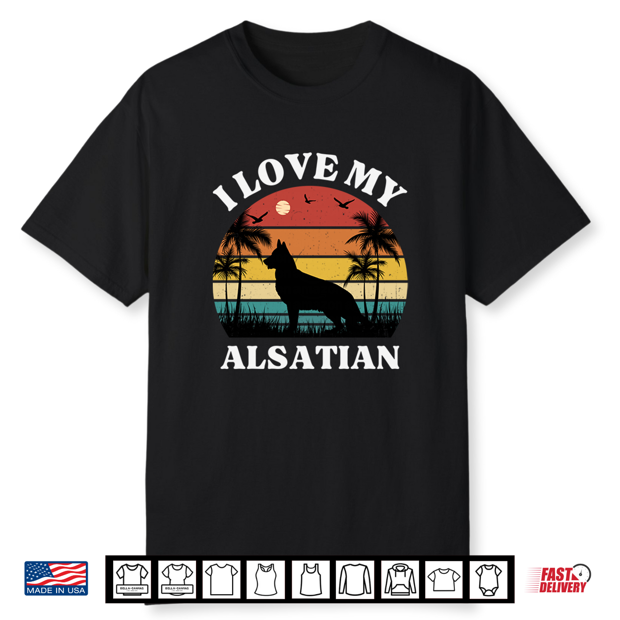 I Love My Alsatian Dog Lover Present Cute Alsatian Shirt I Love My Alsatian Dog Lover Present Cute Alsatian Shirt
