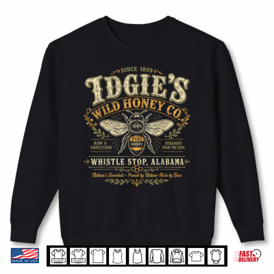 Sweatshirt Idgies Wild Honey Co Whistle Stop Alabama Vintage Bee Design Shirt
