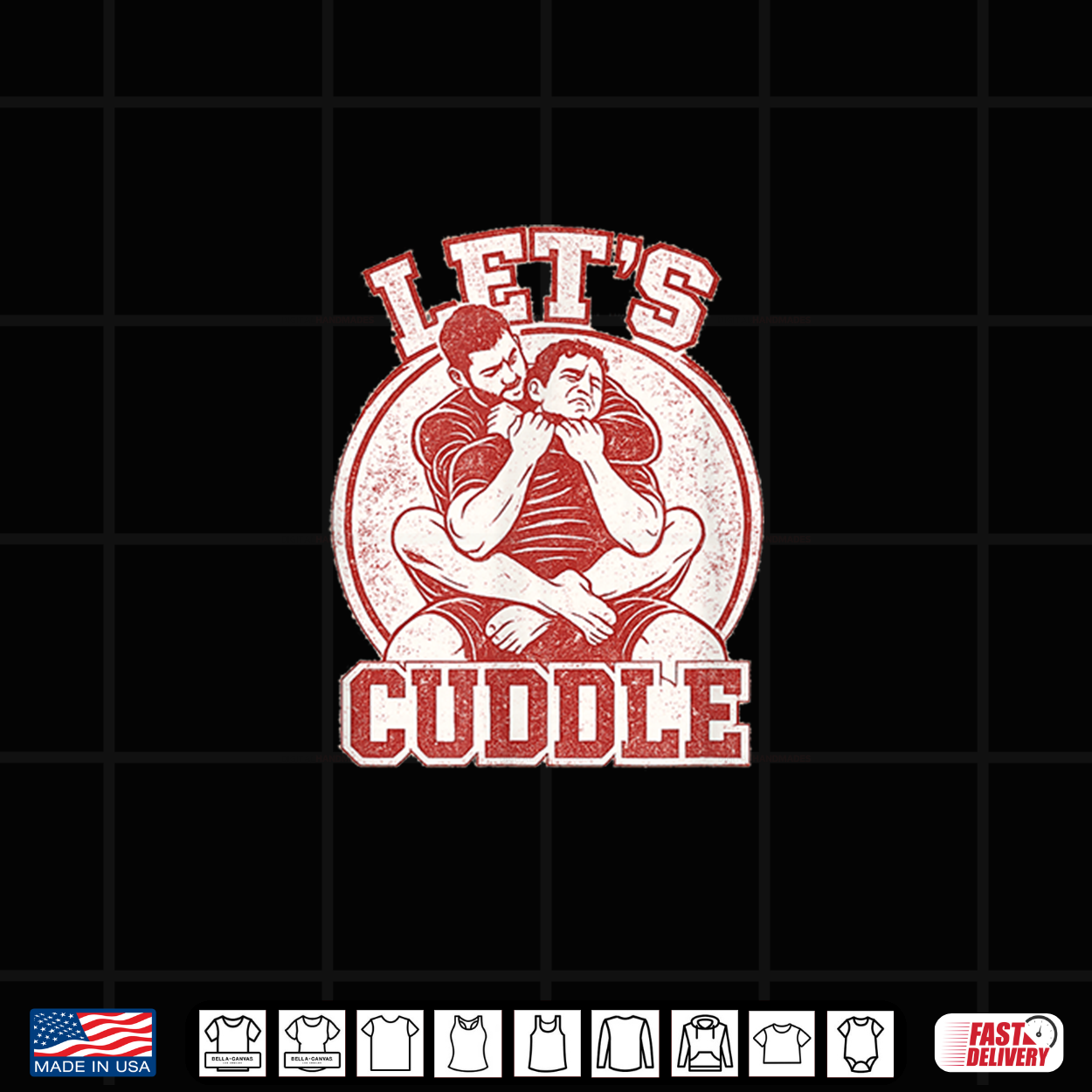 Mens Let’S Cuddle Grappler Rear Naked Choke Shirt Mens Let’S Cuddle Grappler Rear Naked Choke Shirt