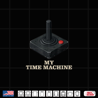Design My Time Machine Retro Gaming Joystick Design Shirt