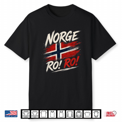 Norge Ro Ro Norway Flag Norwegian Pride Football Supporter Shirt