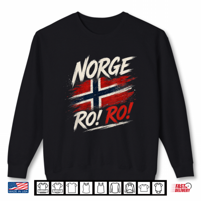 Sweatshirt Norge Ro Ro Norway Flag Norwegian Pride Football Supporter Shirt