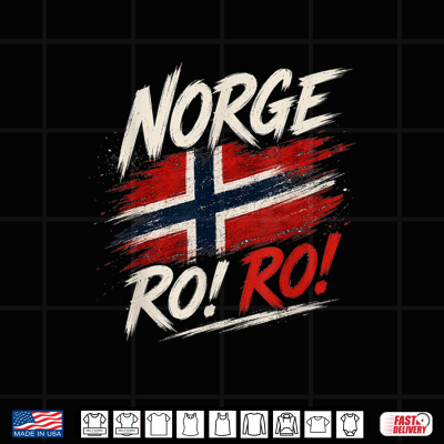 Design Norge Ro Ro Norway Flag Norwegian Pride Football Supporter Shirt