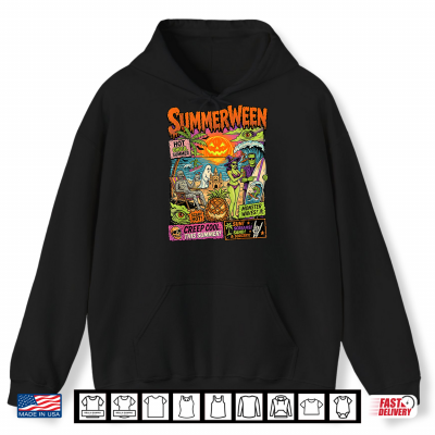 Hoodie Summerween hot Ghoul Summer Monster Waves Creep Shirt