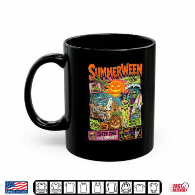 Mug Summerween hot Ghoul Summer Monster Waves Creep Shirt