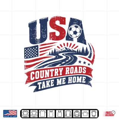 Design USA Country Roads Take Me Home Shirt