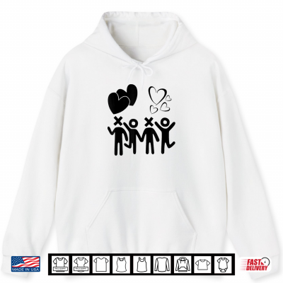 Bffs Best Friends Forever Xoxo Hearts Stick Figures Shirt 1 Hoodie BFFs Best Friends Forever XOXO Hearts Stick Figures Shirt