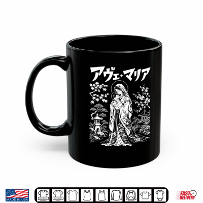 Mug Ave Maria Anime Mary Japanese Christian Art Blessed Mother Shirt