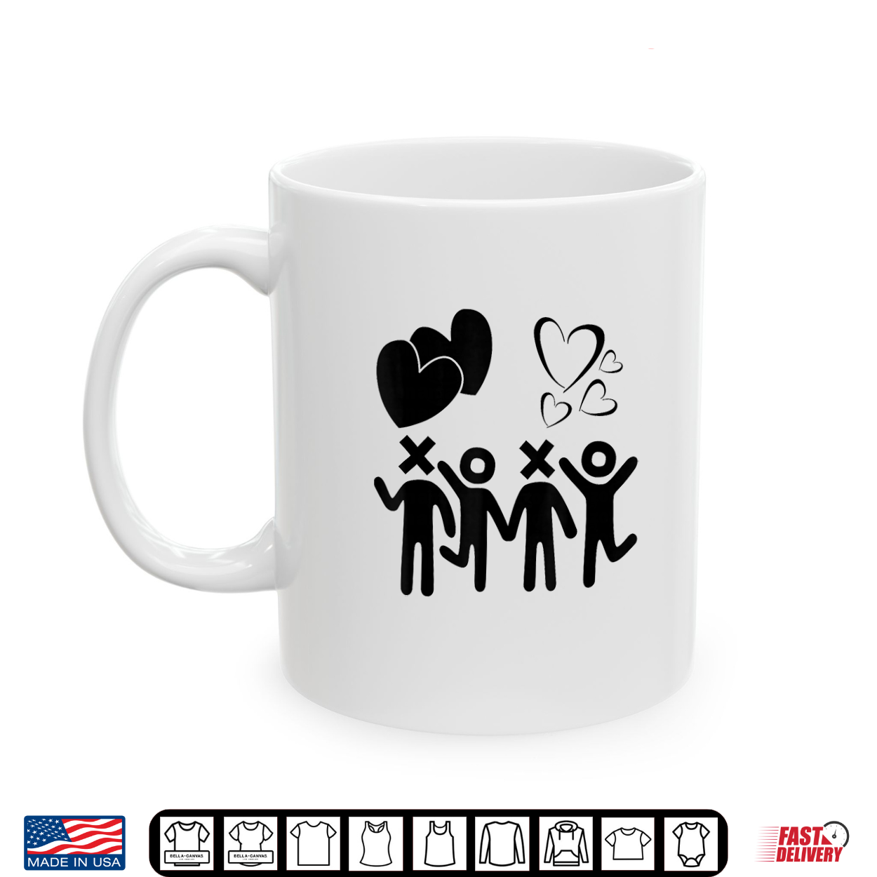 Bffs Best Friends Forever Xoxo Hearts Stick Figures Shirt Bffs Best Friends Forever Xoxo Hearts Stick Figures Shirt