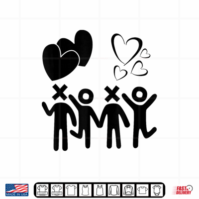 Bffs Best Friends Forever Xoxo Hearts Stick Figures Shirt 4 Design BFFs Best Friends Forever XOXO Hearts Stick Figures Shirt