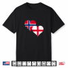 Cool Norway England Flags Proud Norwegian English Fans Pride Shirt