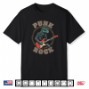 Dinosaur Punk Rocker With Guitar Leather And Shades Shirt