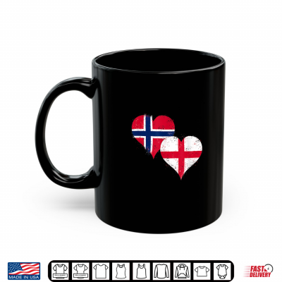 Mug Cool Norway England Flags Proud Norwegian English Fans Pride Shirt