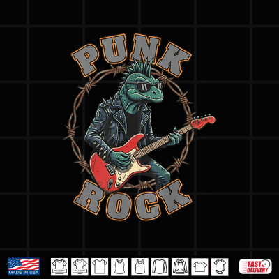 Dinosaur Punk Rocker With Guitar Leather And Shades Shirt 4 Design Dinosaur Punk Rocker with Guitar Leather and Shades Shirt