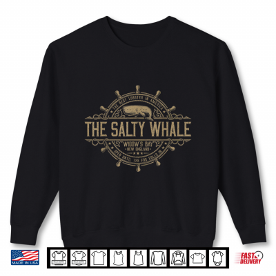 Funny The Salty Whale Vintage Nautical Harbor Widow'S Bay Shirt 2 Sweatshirt Funny The Salty Whale Vintage Nautical Harbor Widows Bay Shirt