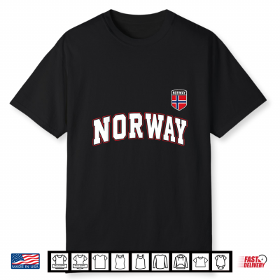 Norway With Norwegian Flag Colors Men Women & Kids Shirt