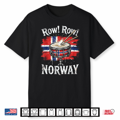 Norwegian Drum Row Norway Flag Scandinavian Heritage Artwork Shirt