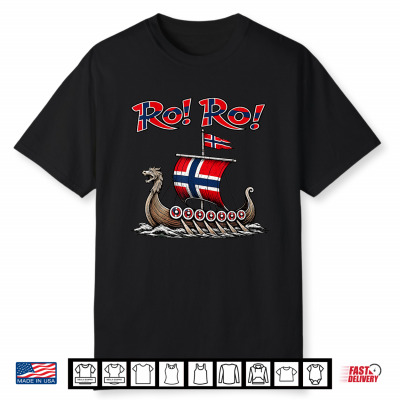Norwegian Viking Ship Norway Flag Row Scandinavian Culture Shirt