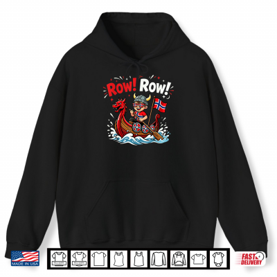 Norwegian Viking Boy Row Boat Norway Flag Norse Heritage Art Shirt 1 Hoodie Norwegian Viking Boy Row Boat Norway Flag Norse Heritage Art Shirt